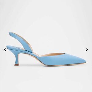 Manolo Blahnik Carolyne Kitten-Heel Halter Pumps